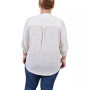 Plus Size 3/4 Roll Tab Pullover Top