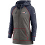 Women's New England Patriots Gym Vintage Raglan Full-Zip Hoodie
