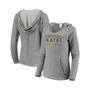 Women's Heathered Gray Pittsburgh Pirates Mainstream Raglan Tri-Blend V-Neck Pullover Hoodie