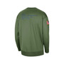 Women's Olive Duke Blue Devils Military-Inspired Collection All-Time Performance Crew Pullover Sweatshirt