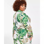 Trendy Plus Size Tropical-Print Shirt