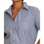 Plus-Size Striped Easy Care Cotton Shirt
