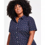 Plus Size Button-Front Camp Shirt