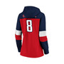 Women's Branded Alexander Ovechkin Red and Navy Washington Capitals Heavy Block Pullover Hoodie