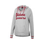 Women's Heathered Gray Oklahoma Sooners Andy V-Neck Pullover Hoodie