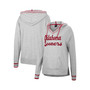 Women's Heathered Gray Oklahoma Sooners Andy V-Neck Pullover Hoodie