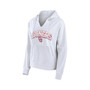 Women's Branded White Oklahoma Sooners Striped Notch Neck Pullover Hoodie