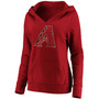 Plus Size Red Arizona Diamondbacks Core Team Crossover V-Neck Pullover Hoodie