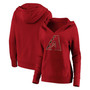 Plus Size Red Arizona Diamondbacks Core Team Crossover V-Neck Pullover Hoodie
