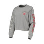 Women's Heathered Gray Wisconsin Badgers Ultra Max Parkway Long Sleeve Cropped T-shirt