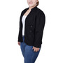 Plus Size Long Puff-Sleeve Ponte Blazer