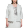Plus Size 3/4-Sleeve Open-Front Jacket