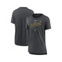 Women's Heather Charcoal Oakland Athletics Authentic Collection Early Work Tri-Blend T-shirt