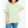 Plus Size Rivka Frill Crew Neck Top