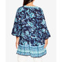 Plus Size Aurora Border Tunic Top
