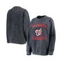 Women's Navy Washington Nationals Script Comfy Cord Pullover Sweatshirt