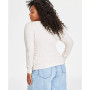 Plus Size Ribbed Long-Sleeve Henley Top, Created for Macy's