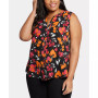 Plus Size Sleeveless Pintuck Blouse