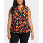Plus Size Sleeveless Pintuck Blouse