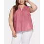 Plus Size Sleeveless Pintuck Blouse