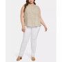 Plus Size Sleeveless Pintuck Blouse