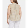Plus Size Sleeveless Pintuck Blouse