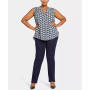 Plus Size Sleeveless Pintuck Blouse