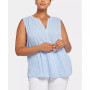 Plus Size Sleeveless Pintuck Blouse