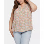 Plus Size Sleeveless Pintuck Blouse