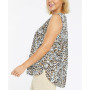 Plus Size Sleeveless Pintuck Blouse