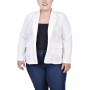 Plus Size Long Sleeve Scuba Crepe Blazer