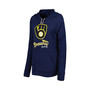 Women's Navy Milwaukee Brewers Pre-Game Raglan Pullover Hoodie