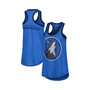 Women's Blue Minnesota Timberwolves Showdown Scoop-Neck Racerback Tank Top