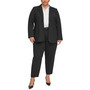 Plus Size Notched-Collar One-Button Jacket