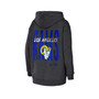 Women's Heather Charcoal Los Angeles Rams Fleece Pullover Hoodie