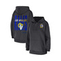 Women's Heather Charcoal Los Angeles Rams Fleece Pullover Hoodie