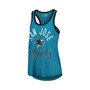 Women's Teal San Jose Sharks First Base Racerback Scoop Neck Tank Top