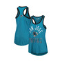 Women's Teal San Jose Sharks First Base Racerback Scoop Neck Tank Top