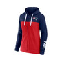 Women's Branded Navy, Red New England Patriots Take The Field Color Block Full-Zip Hoodie