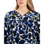 Plus Size Printed Zip-Front Top, Created for Macy's