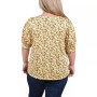 Plus Size Short Sleeve Balloon Sleeve Top