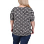 Plus Size Short Sleeve Balloon Sleeve Top