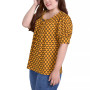 Plus Size Short Sleeve Balloon Sleeve Top