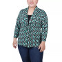 Plus Size 3/4 Sleeve Two-Fer Top