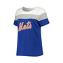 Women's White, Royal New York Mets Plus Size Colorblock T-shirt