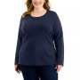 Plus Size Long Sleeve Top, Created for Macy's