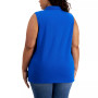 Plus Size Sleeveless Polo Shirt