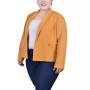Plus Size Cropped Long Sleeve Crepe Blazer