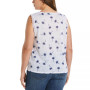 Plus Size Crochet Trim Sleeveless Top