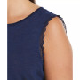 Plus Size Crochet Trim Sleeveless Top